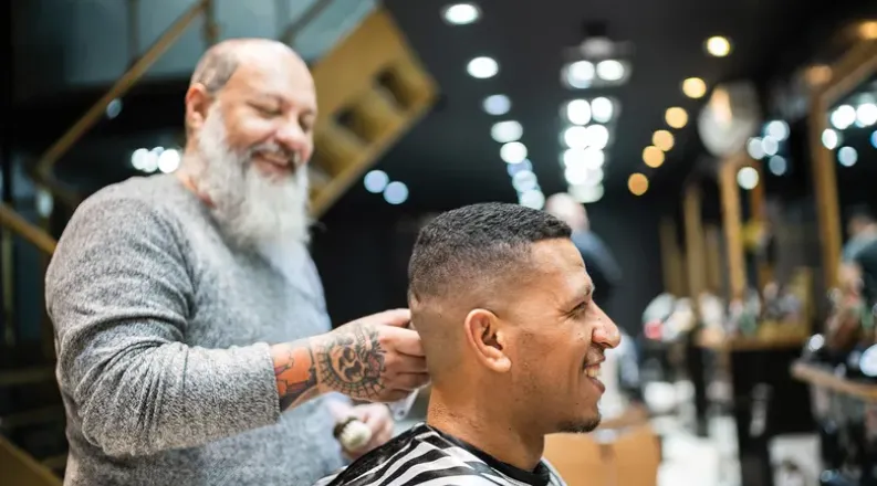 Barber and client