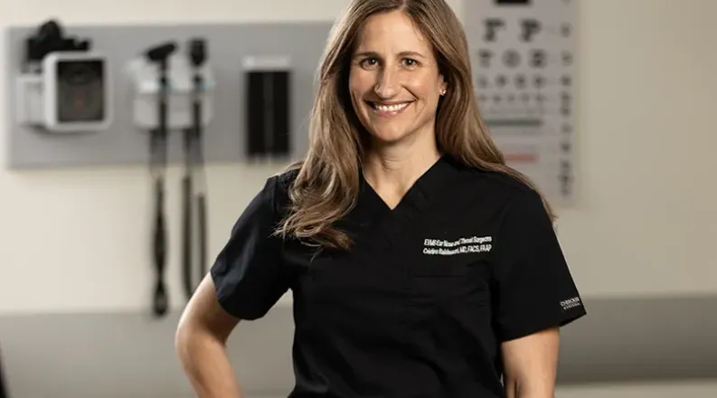 doctor in an exam room.