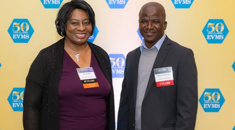 Sue Darden and Joseph Akinosun