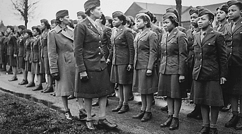 Major Charity Adams and Troops in England