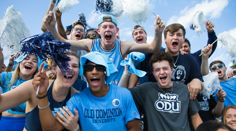 ODU fans at a football game.