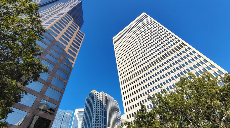 A view of skyscrapers in downtown Charlotte, North Carolina, site of the Southeastern Ethics and Philosophy of Technology Workshop. Credit: Photo by Maverick Frost