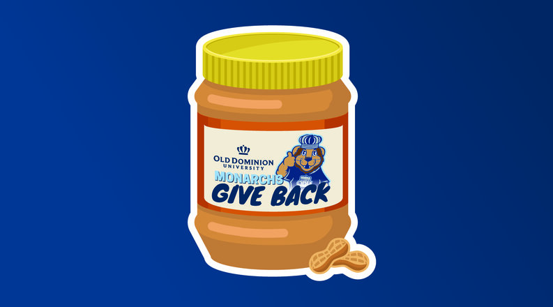 Graphic of peanut butter jar with Big Blue