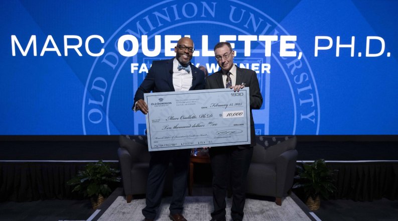 Marc Oulette with President Hemphill