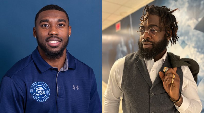 Image shows headshot of Deondre Johnson on left and Clarence Bumpas on right.