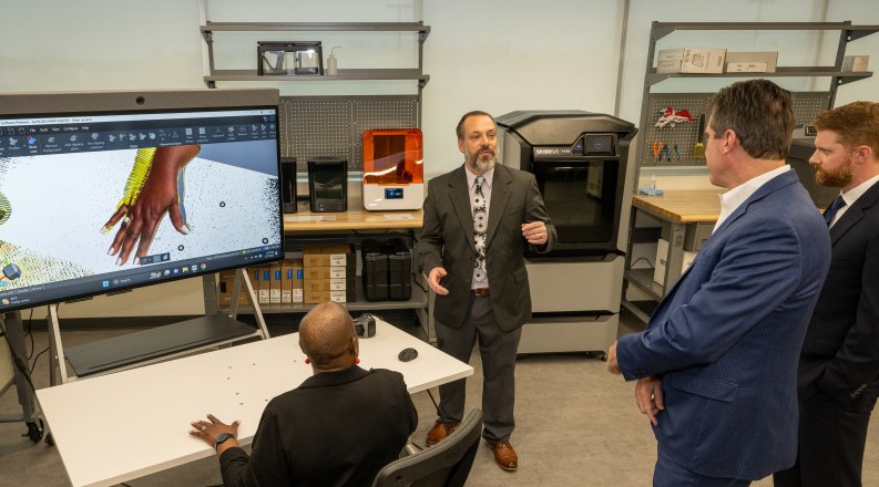 Man talking to group