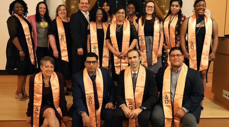 2024 inductees of the the EVMS chapter of the Delta Omega Ho