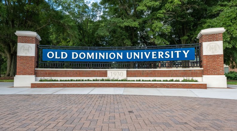 Old Dominion University sign
