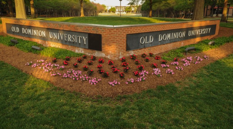 Sign reading “Old Dominion University”