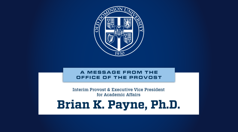 header image for Provost Dr. Brian Payne