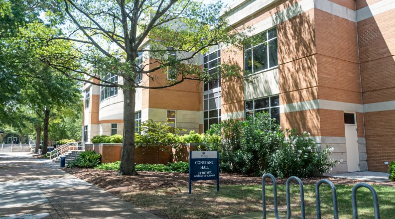 The brick Strome College of Business building