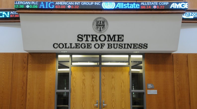 Ticker at the Strome College of Business