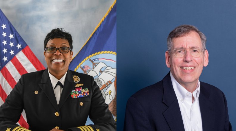 Headshots of Capt. Janet Days and Prof. Lawrence Weinstein.