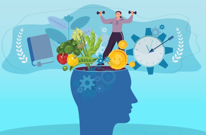 Graphic showing New Year's resolutions