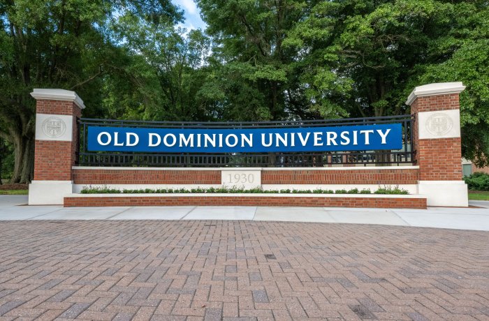 Old Dominion University sign