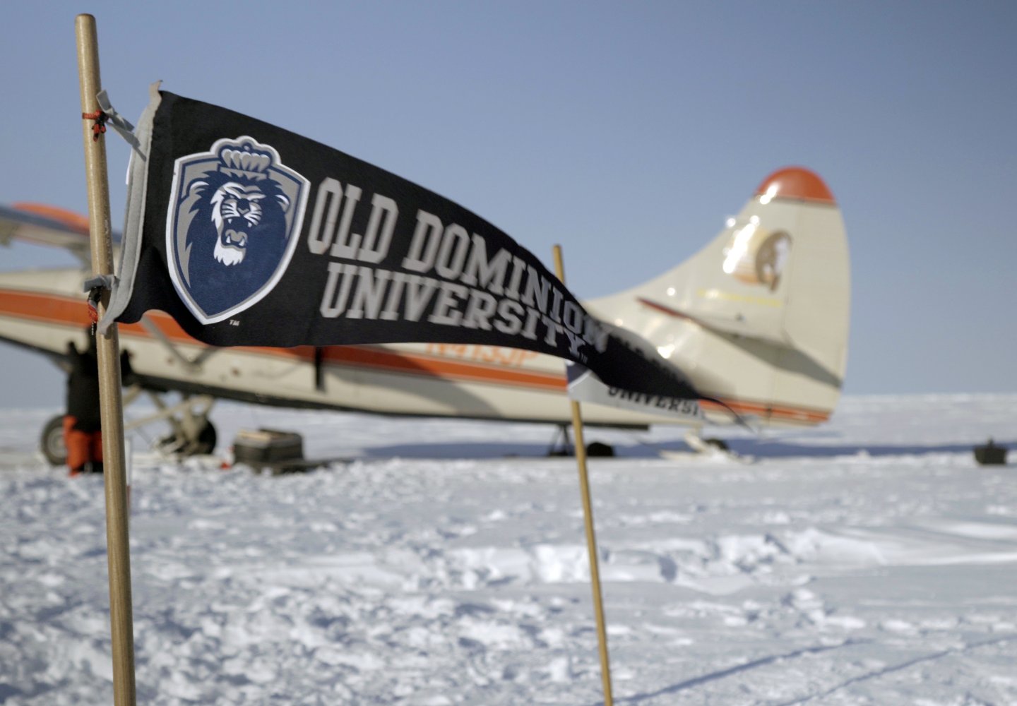 ODU Flag waving in Artic