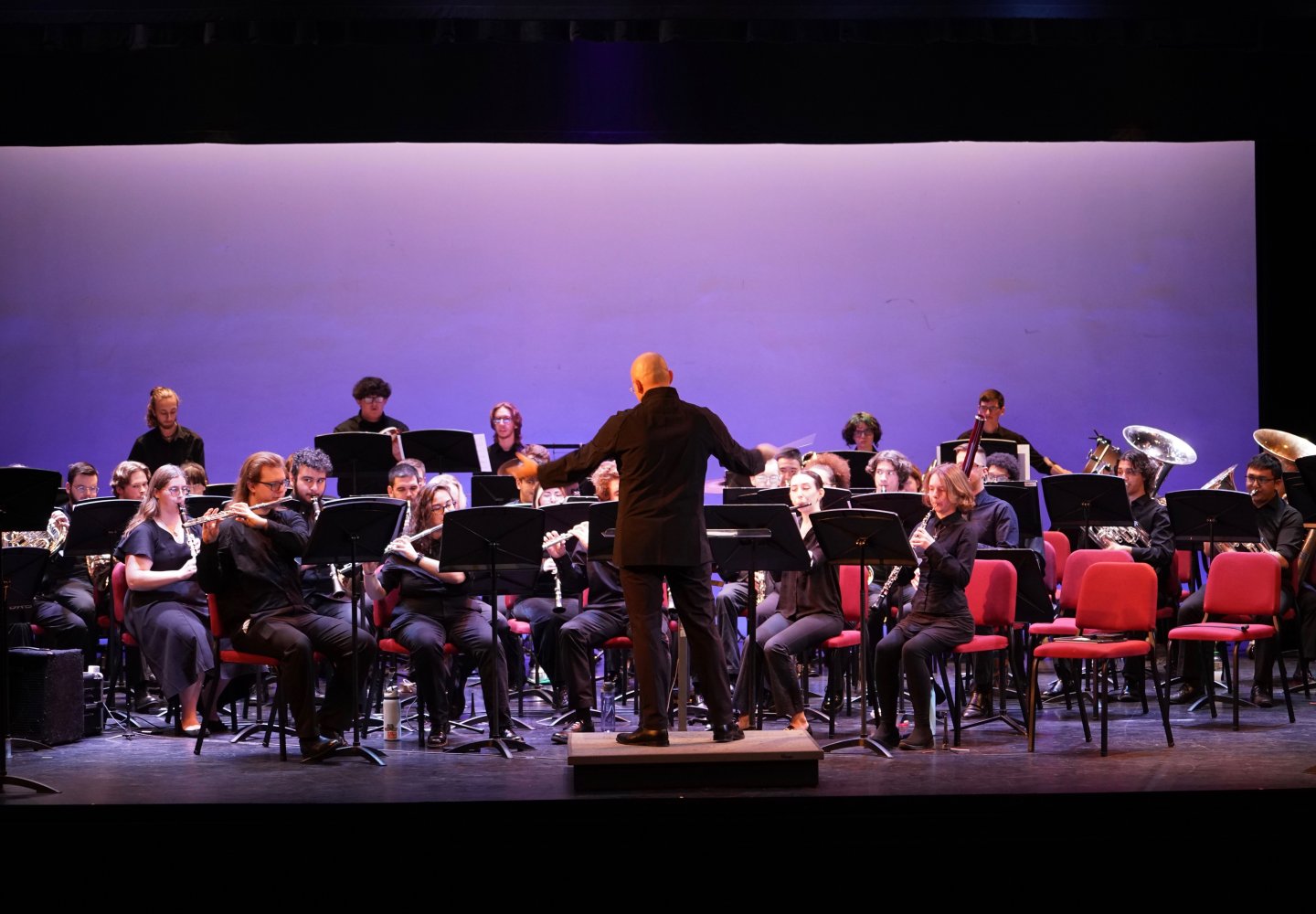 ODU Wind Ensemble with instruments