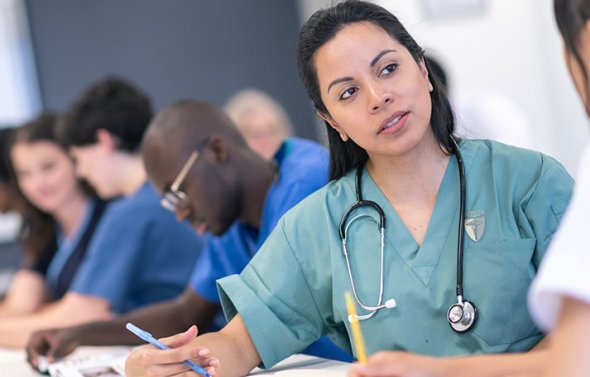 Medical Assistant talking