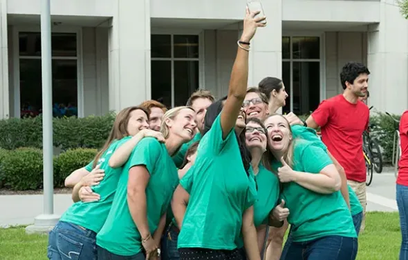 Emergency Medicine residents pose together for a group pictu