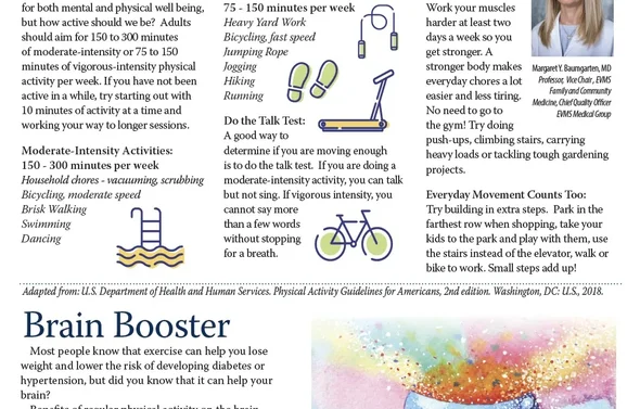 Newsletter featuring articles