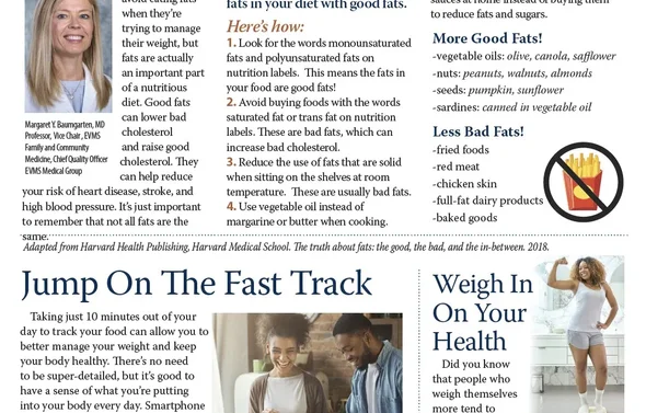 Newsletter cover showing articles