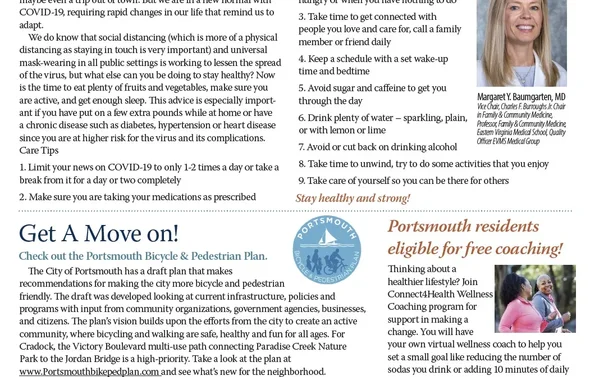 Cover of newsletter with article