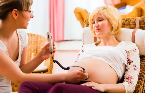 Mom with doc stethoscope