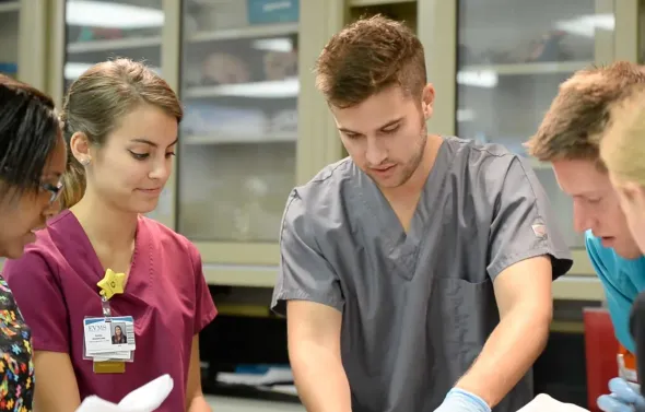 Medical Master's students hone their skills together in the 