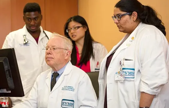 Dr. Patrick Haggerty and Infectious Disease fellows work tog
