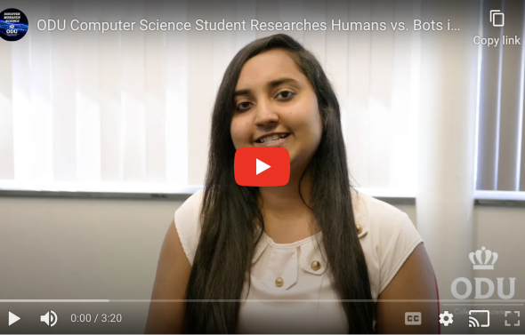 ODU Computer Science Student Researches Humans vs Bots
