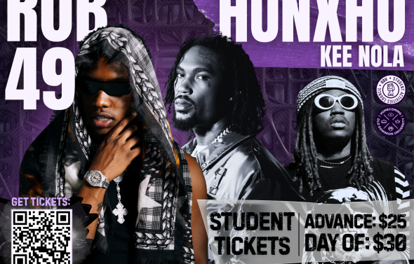 rob 49 Promo photo with purple background. 