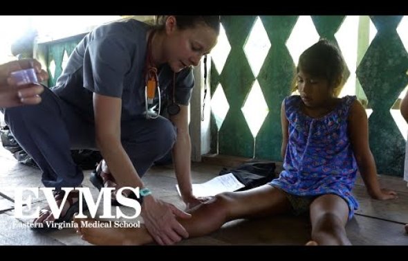 Providing care to a young girl in Panama