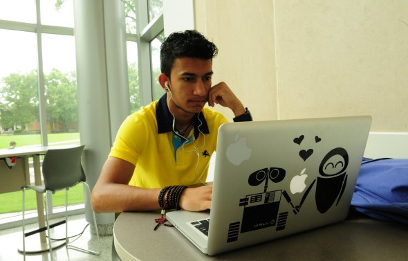 Student on Computer