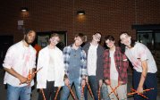 A group of students pose for a photo.