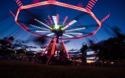 A blurred image of a cyclone swing.