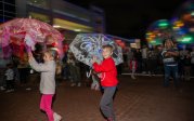 Savanna Baltero of Tidewater Blues leads a jellyfish dance with children and parents during Bubble Fest.