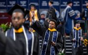 Students at ODU's commencement.