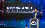Tony Orlando (B.S. ’91, MBA ’98), managing director, Partner Ecosystem and Specialty Solutions for Google, speaks at a campus and community celebration in partnership with Google at Old Dominion University on Oct. 30.