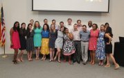 Group of residents at graduation. 