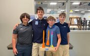 A.P.S. Team – Lucas, Caleb, William, and Owen with their rockets.