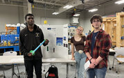 ATMOS (Atmospheric Trace Molecular Observation System) team – Addison, Caleb, Jahmize, Jawithet with their research.