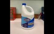 A gallon of Clorox concentrated bleach on a counter.