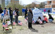 Observers reflect and mourn Lt. Col. Brandon Shah (B.S. ’07) as Dominion Rock is converted into an on-campus memorial.