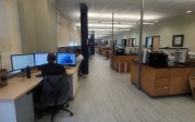 Large open-space EnMed lab, with faculty offices facing the laboratory area where students conduct their work.