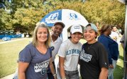 ODU alumni Shannon and Steve Johnson participate in Homecoming activities with their children, Brooke and Rylie. Photo Chuck Thomas/ODU