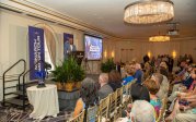 President Brian O. Hemphill, Ph.D., and First Lady Marisela Rosas Hemphill, Ph.D., met with Virginia Beach-area ODU alumni, students and friends on Aug. 13 during the Monarch Nation Tour.