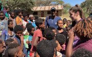 ODU Enactus members on a service project in Ethiopia