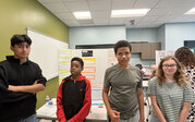 PRISM team – Kayler, Edison, Brayden, and Rilynn with their research.