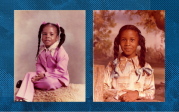 Sabrina (left) and Linnie (right) pose for pre-K and elementary school pictures, respectively. Both attended W.H. Taylor Elementary School, just a stone’s throw from campus.