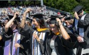 A photo of students at graduation.